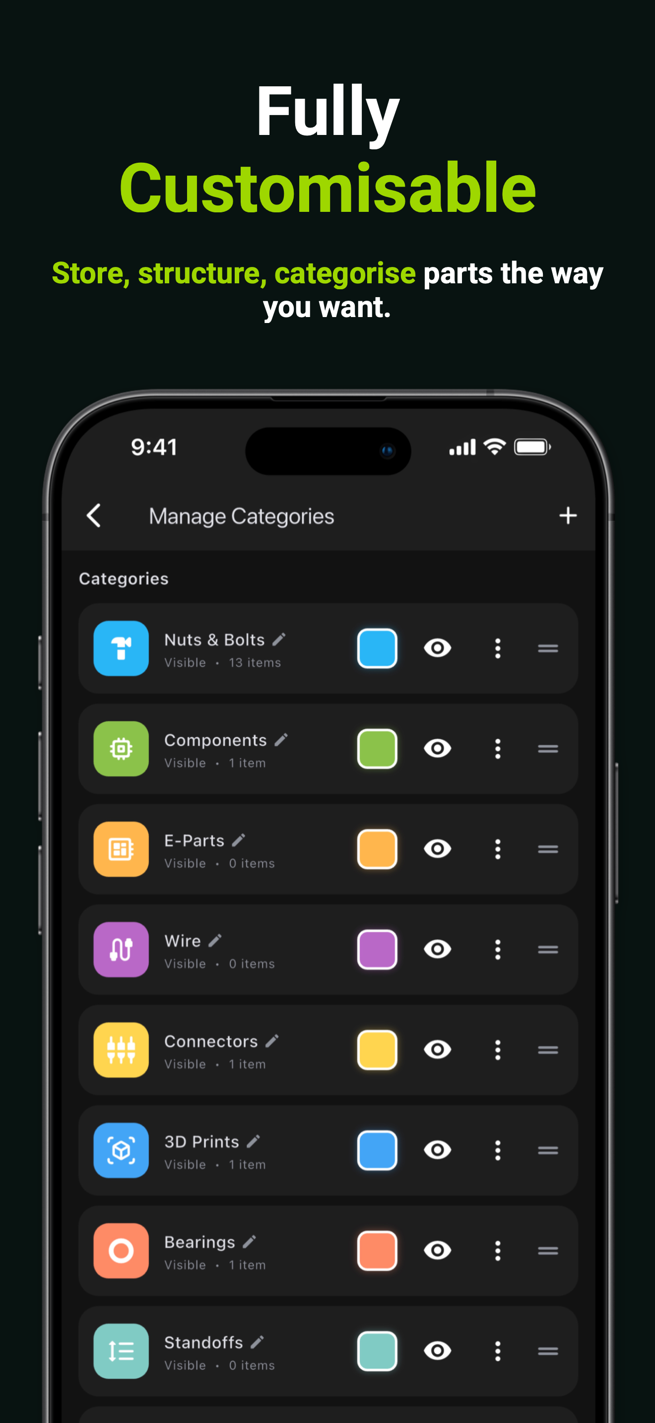 Maker Inventory screenshot: Barcode / QR Scan